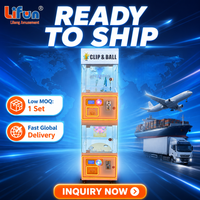 LIFUN Machine de jeu à billes surprise à double couche empilable avec pince, multi-joueurs, pour la distribution de cadeaux, équipement d'arcade commercial