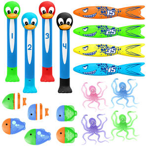 HongZheng - Nouveauté transfrontalière : Ensemble d'activités aquatiques estivales pour enfants, comprenant des ballons d'eau sous-marins en plastique et des anneaux <span class=keywords><strong>de</strong></span> plongée - Product Image 3