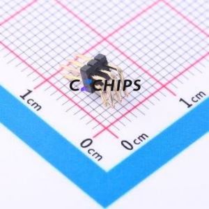X1321WR-2x03J-C40D18 Pin Header Bent Lead Through Hole,P=1.27mm Connector 2x3P 1.27mm 1.27mm Pin Header - Product Image 2