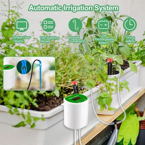 Kit de système d'irrigation goutte à goutte automatique avec affichage LED et minuterie pour l'arrosage des légumes, des serres et des plantes - Product Image 2