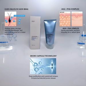 Crème Nettoyante Végétalienne en Gros pour Pores Profonds avec AHA BHA PHA pour Exfoliation Quotidienne et Élimination des Points Noirs – Solution Soin de la Peau 120g - Product Image 5