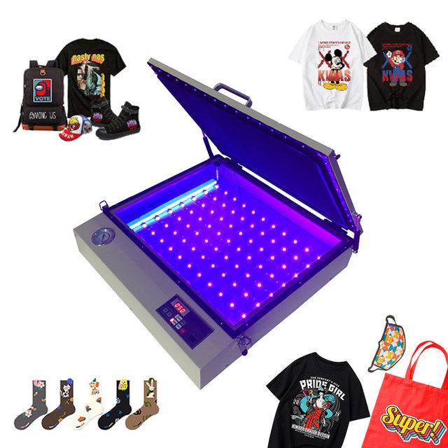 Silk Screen Exposure Unit Screen Printing Burning Machine with Oil Less Vacuum Pump Automatic Shutter