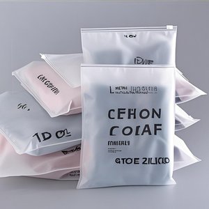 Wholesale Frosted Zipper <strong>Bags</strong> with High-End Tailored Logos <strong>Bulk</strong> Apparel Packaging Needs
