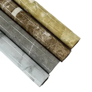 Rouleaux de papier peint décoratifs modernes en film de marbre auto-adhésifs avec surface en relief pour meubles muraux et décoration de portes