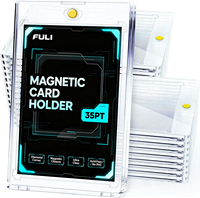 Vente en gros de boîtes de présentation pour cartes de sport 35PT, boîte en plastique transparente TCG, porte-cartes magnétique à une touche pour cartes à collectionner