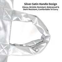 Mini sac fourre-tout métallique brillant, sac à main en cuir PU souple pour organiser le bureau, idéal pour les voyages et les trajets quotidiens