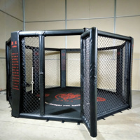Ring de Boxeo Octagonal OEM OCM MMA, Tamaños Disponibles, Construcción Duradera Antideslizante, Jaula de Piso