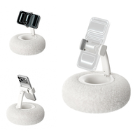 Support de téléphone et tablette flexible à 360 degrés réglable avec design confortable en peluche pour une visualisation mains libres sur lit, canapé, bureau