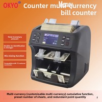 Compteur de billets de banque Intelligent Double CIS Compteur de devises du Ghana pour les compteurs de billets de produit POS Dollar tanzanien et Euro
