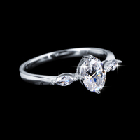 Bague classique en argent sterling S925 avec moissanite ovale taille VVS 1 carat pour femme, alliance de fiançailles