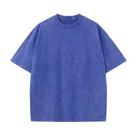 DTG-Druck Streetwear Grafik-T-Shirts Blanko-T-Shirt Hochwertige Baumwolle Acid Wash Drop-Shoulder Übergroßes Schweres Entspanntes Vintage-T-Shirt