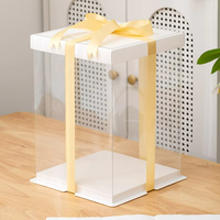 Boîte de gâteau d'anniversaire carrée durable attrayante blanche attrayante et légère la plus vendue