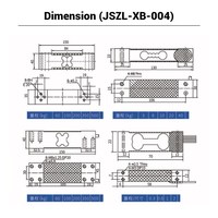 Celda de carga de viga de cizallamiento industrial Xianheng JSZL-XB-004 - Alta precisión, 0.02 de exactitud, montaje inferior, resistente a sobrecargas y duradera