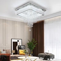 Lustre suspendu moderne en cristal pour salon, décoration de salon, style nordique
