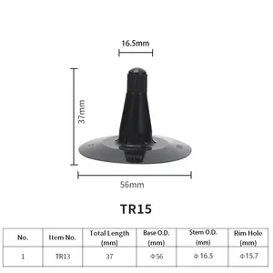 TR13 TR15 שסתום צינור מבוסס גומי עבור החלפת צינורות נוסעים ומשאית קלה יחידת תיקון שסתומים עם בסיס גומי בוטיל לא מרופד