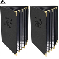 Porte-menus de luxe personnalisés avec logo, en cuir PU de qualité supérieure, pour restaurants, hôtels et services de traiteur