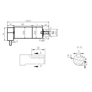 Moteur à engrenages planétaires brossé WDPJ Modèle 2, arbre de sortie 130.5413622mm à rainure pour applications miniatures AC/DC et autres - Product Image 5