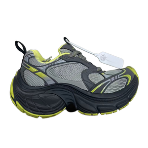 Sneakers Chunky Unisexe Argentées Effet Vieilli, Tige en Cuir Véritable, Doublure en Maille, Légères, Tendance Mode, Semelle Extérieure en Caoutchouc, Style Rétro - Product Image 4