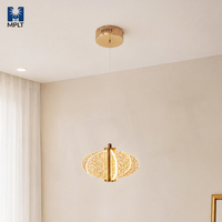 Lustre moderne en acrylique à bulles LED 2x12W, lampe suspendue dorée pour bar, restaurant, îlot de cuisine, décoration