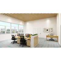 Compartiments de bureau contemporains à postes de travail multiples Cloisons de bureau modernes Ensemble de meubles de bureau de luxe