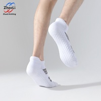 Chaussettes de cheville pour hommes grandes tailles, en polyester et coton, anti-odeur, semelle en tissu éponge, absorption de la transpiration, idéales pour l'extérieur