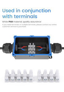 70*40*40 PC Caja ignífuga Caja de conexiones impermeable para exteriores IP68 Sello de instrumento eléctrico Caja de interruptor de botón negro - Product Image 3