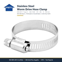 Collier de serrage à vis sans fin en acier inoxydable W1-W5 AISI 304/316 DIN 3017-1 SAE J1508 8-160mm OEM FASTO