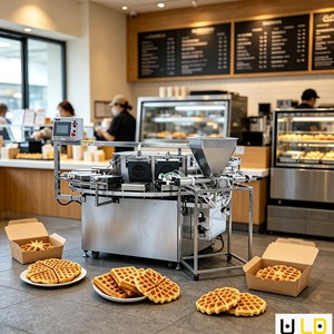 Machine à gaufres électrique réglable, formes personnalisables - Longue durée de vie, faible coût d'entretien, mini-appareil à snacks pour boulangerie - Product Image 6