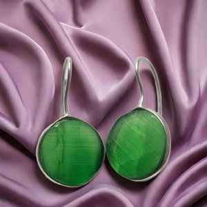 Wholesale Bulk Manufactures of Premium Quality <b>Green</b> Gemstone Sterling Silver <b>Earring</b> Gold Plated Fashion Jewelry for Weddings - Product Image 3