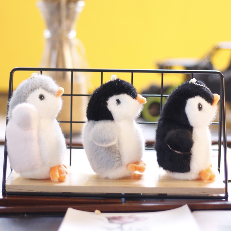 子供用ぬいぐるみペンギンキーチェーン | プラスチック製鍵掛け
