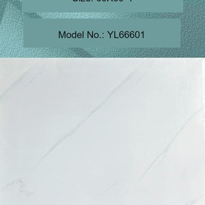 กระเบื้องปูพื้นพอร์ซเลนเคลือบเงา 600x600 มม. ลายหินอ่อน สำหรับห้องนั่งเล่นและพื้นโรงแรม - Product Image 1