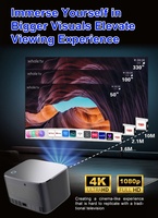Proyector de Películas de Tiro Corto Full HD 1080P, Certificado por Netflix, 5G, Cine en Casa, Televisor 3D Inteligente, Proyector de Video para Exteriores
