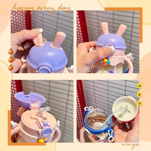 Gobelet à paille pour enfants de 1 à 2 ans, bouteille d'eau en plastique portable, design mignon pour les tout-petits, utilisation en maternelle - Product Image 2