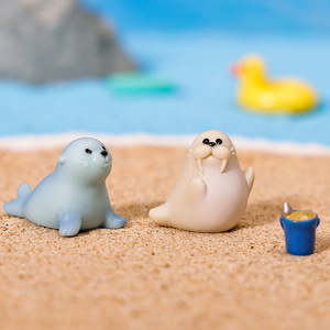 Adornos de micropaisaje KI Huacui que simulan leones marinos, perros, gatos y otros animales pequeños, figuras de resina para coche, manualidades DIY, decoración. - Product Image 2