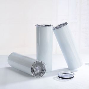 Vaso de Acero Inoxidable de 20 oz con Aislamiento al Vacío, Revestimiento para Sublimación, Pared Recta, Cilíndrico, con Pajita, para Uso en Automóvil - Product Image 3