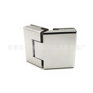 Stainless Steel Shower Enclosure Hinge 90 Degree <b>Mirror</b> Finish Modern Minimalist Design Bathroom Glass <b>Door</b> Clip F-N007 - Product Image 1