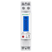 Wattmeter Fase Tunggal 1P dengan Layar LCD, Pengukur Energi, Pengukur Konsumsi KWh 5(60)A 230VAC 50Hz, Pemasangan Din Rail