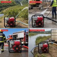 Pompe à eau à essence en fonte 3 pouces 15 CV, hauteur de refoulement 92 m, pompe d'incendie d'urgence pour l'irrigation agricole et la lutte contre les incendies