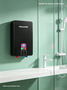 Chauffe-eau électrique mural sans réservoir <span class=keywords><strong>blanc</strong></span> à commande tactile pour salle de bain - Product Image 2