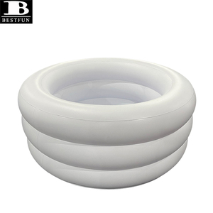 Piscine de naissance gonflable blanche en PVC épaissie avec poignées baignoire <span class=keywords><strong>d</strong></span>'accouchement à <span class=keywords><strong>eau</strong></span> ronde gonflable intérieure pour usage domestique ou clinique - Product Image 3