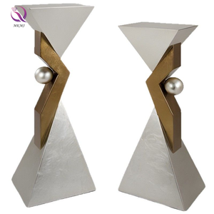 <span class=keywords><strong>Portacandele</strong></span> Bicolore <span class=keywords><strong>Oro</strong></span> e Argento G25331 per Prodotti per la Casa, Artigianato Decorativo di Alta Gamma - Product Image 5