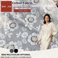 Tissu en maille florale respirant et hydrosoluble, dentelle 100% coton pour robe brodée ou hawaïenne, tissu en coton