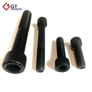 Oxyde noir de qualité supérieure M5 classe 12.9 DIN 912 <span class=keywords><strong>EN</strong></span> <span class=keywords><strong>ISO</strong></span> <span class=keywords><strong>4762</strong></span> vis à tête cylindrique à six pans creux boulon à douille anti-desserrage - Product Image 1