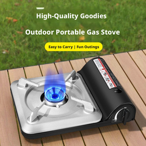 Estufa de <span class=keywords><strong>butano</strong></span> ultrafina para acampar al aire libre, <span class=keywords><strong>cocina</strong></span> de <span class=keywords><strong>gas</strong></span> portátil para senderismo, picnic, fiesta en la playa - Product Image 2