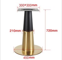 Piédestal en aluminium en acier inoxydable pour salle à manger Tulipe Base de table en métal pour café Pieds de table pour restaurant Base de table en fonte