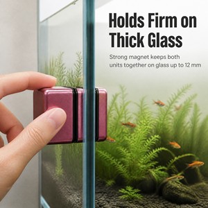 Magnetic Aquarium Glass Cleaner Double Sided Rectangular Stainless Steel Algae Scraper Tool for Fish Tank Cleaning - Product Image 4