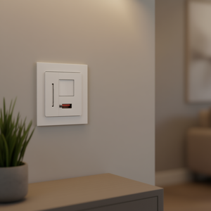 Dual <b>Usb</b> A And <b>Usb</b> C Charger <b>Socket</b> 5V 2.4A White Zen Line - Product Image 3