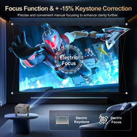Mini projecteur portable K6 Android 11 4K Smart Home Theater Full HD Projecteurs vidéo pour téléphone portable Jeux vidéo Extérieur LED Proyector
