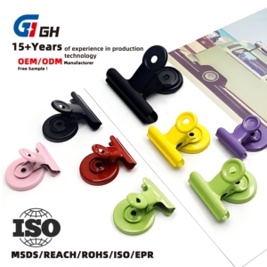 Clip magnétique en ferrite personnalisé multicolore grande taille 31mm 38mm 51mm 63mm, robuste, pour réfrigérateur et stockage de tickets d'entrepôt - Product Image 1