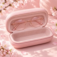 Étui à lunettes personnalisé en EVA, double couche, coque rigide, fermeture éclair, pour lunettes de soleil à grande monture, logo personnalisé